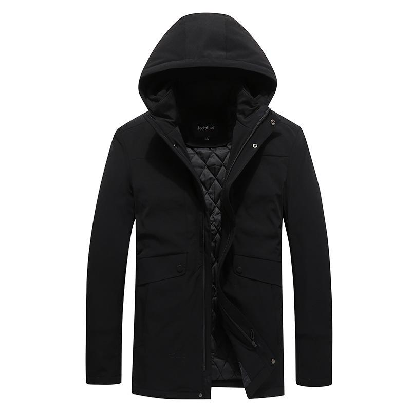 

Мужская осенне-зимняя хлопковая утепленная мужская кофта среднего возраста большого размера с капюшоном 5XL