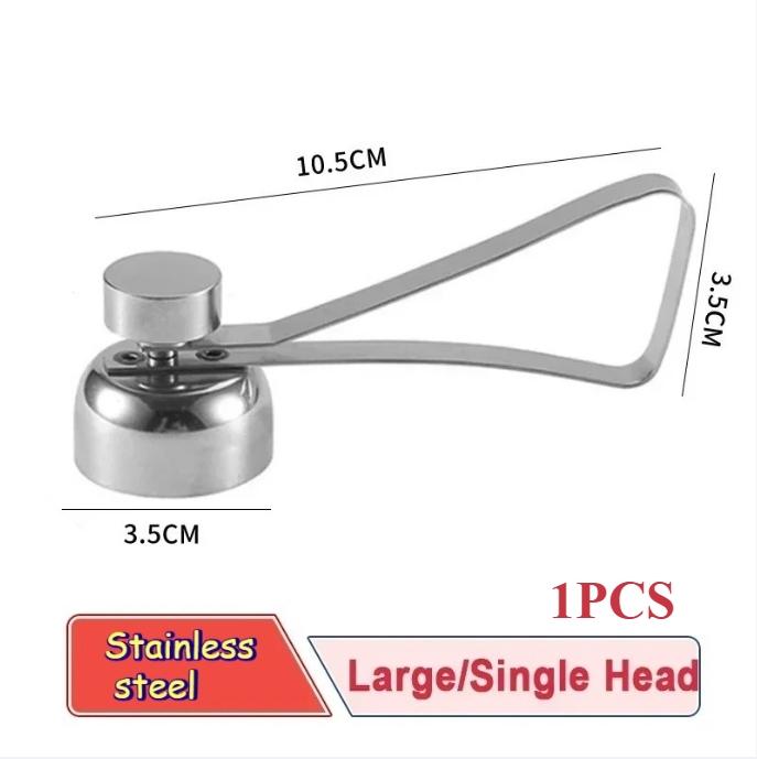 Stainless Steel Eggshell Opener Tool Creative Dual Head Kitchen Utensil Boiled Eggs Cutter Accessories Home Cooking Gadgets