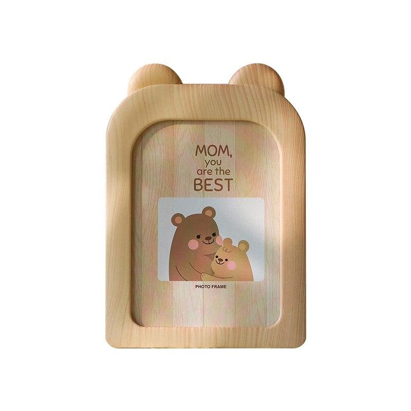 Ramka na zdjęcia w kształcie zwierzątka z kreskówkowym otworem do zawieszania na blacie biurkowym