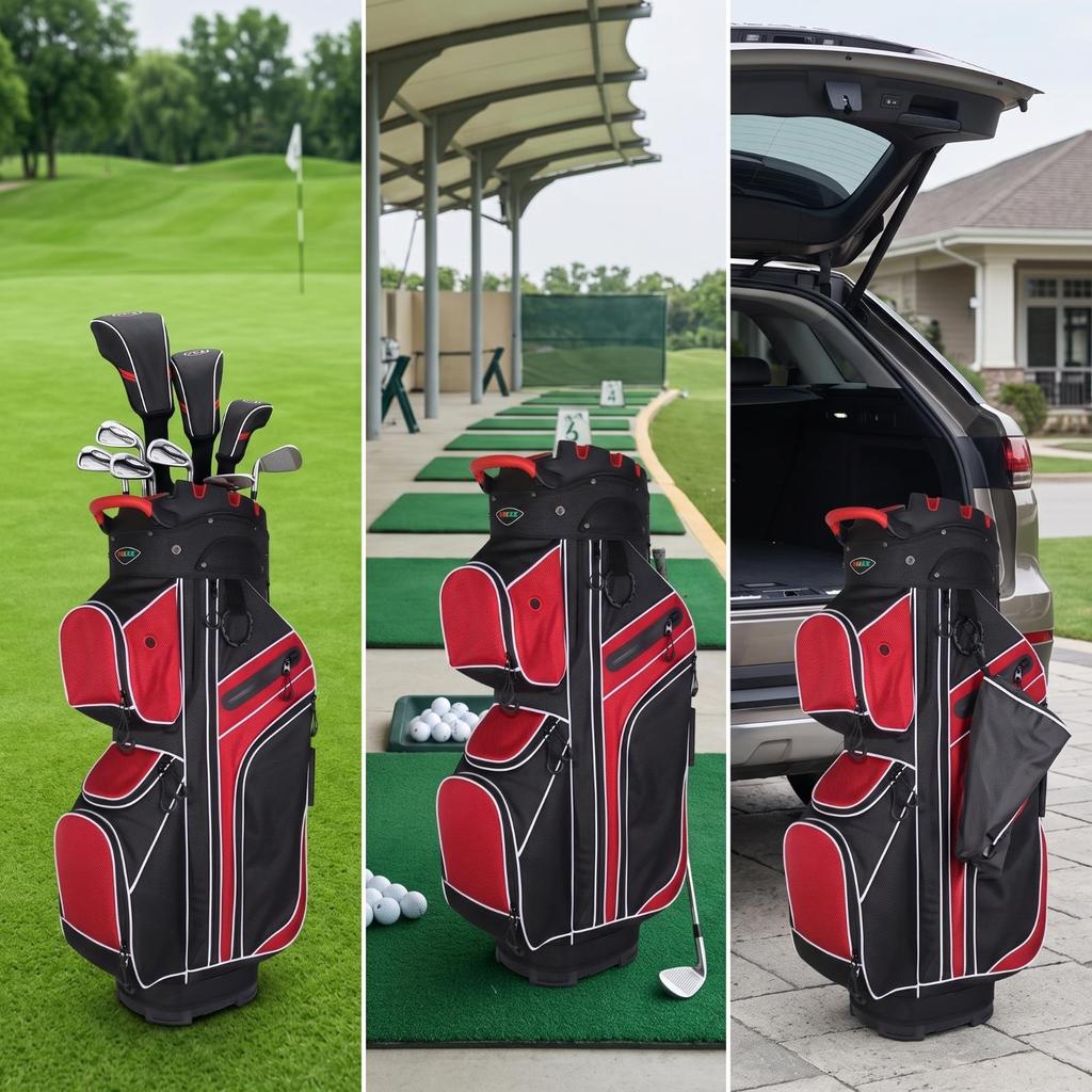 Lightweight Golf Bag with 14-Way Divider Sturdy Full-Length