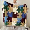 Half fluffy blanket, office nap shawl blanket, warm nap cover blanket, convenient to carry and keep warm