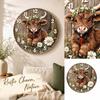 Cow Wooden Wall Clock, Calf Design Spring Home Decor, Hanging Decoration for Home
