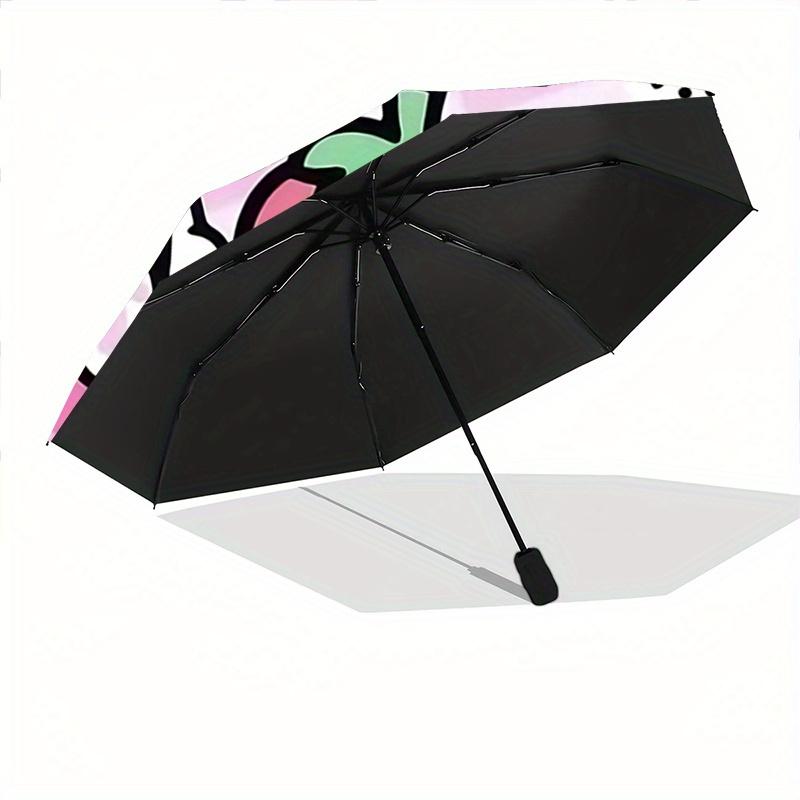 1pc My Melody Strawberry and Mouse Automatic Opening and Closing Umbrella - Suitable for Various Occasions, Outdoor Activities, Lightweight and Durabl