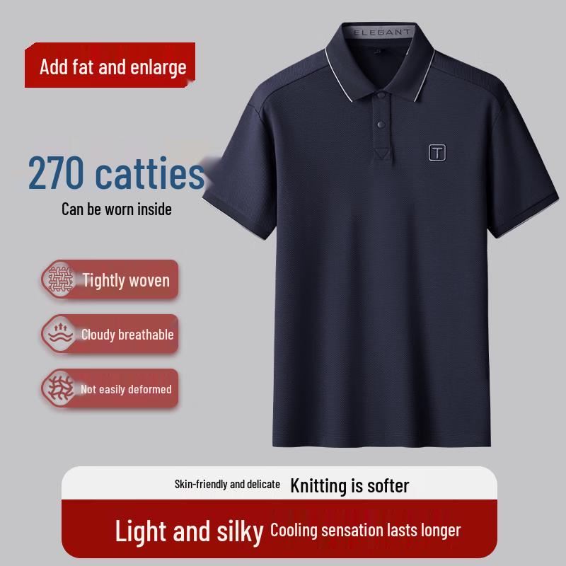 Men s Plus Size Short Sleeve Polo Shirt 5XL