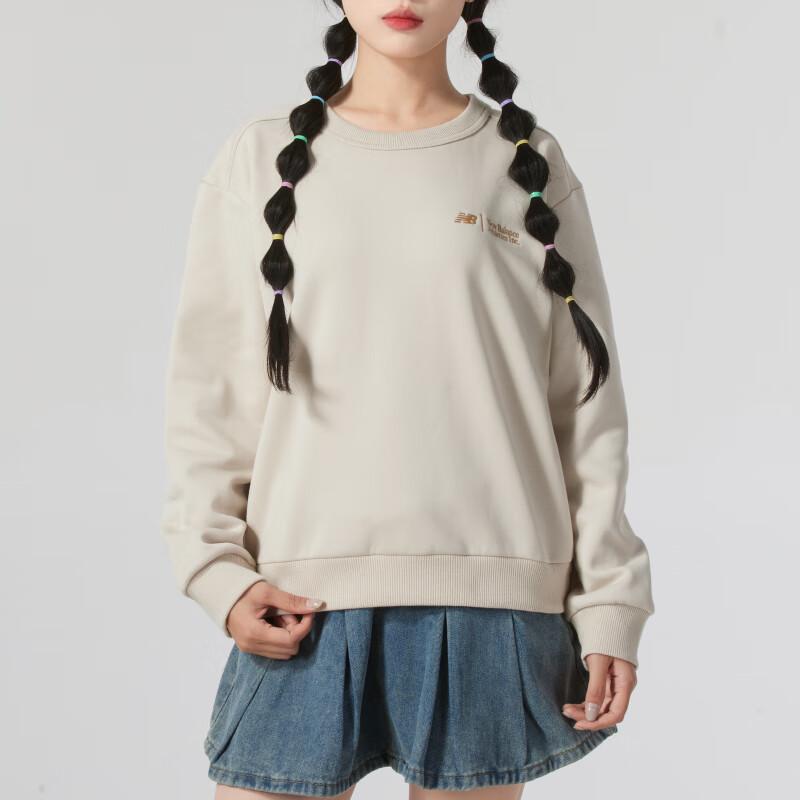 Women's Sweatshirt New Balance Sweatshirt Women's Beige