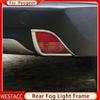 2PCs ABS Chrome Car Rear Back Fog Light Lamp Frame Decoration Sticker Cover Trim for Peugeot 2008 2014-