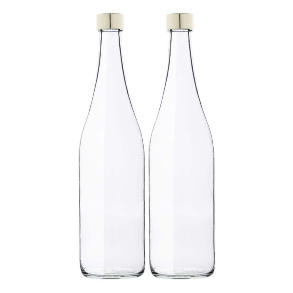 Glass Water Bottle, 720ml, Clear, Set of 2, Storage, Refillable, Made In Japan, GLASS BOTTLE LB720PGCL2
