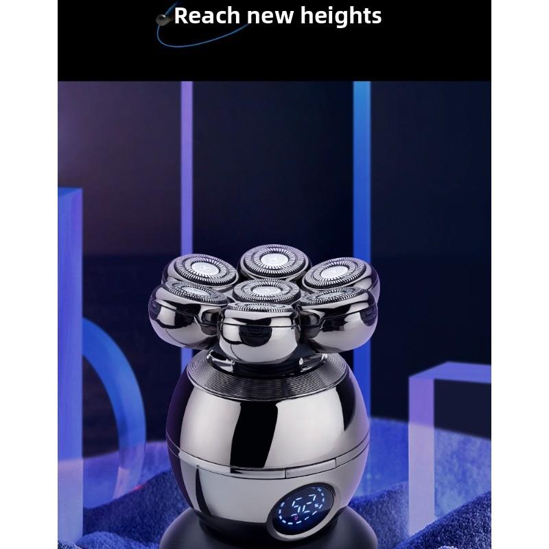 Men's Electric Shaving Kit - Intelligent Seven-blade Electric Shaver for Shaving Facial Hair, Perfect for Clean-shaven Heads At Home.