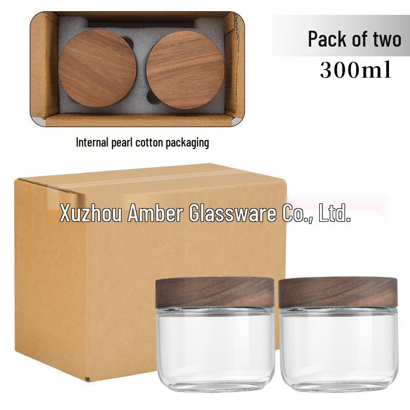 Large Glass Storage Jar with Bamboo Lid, Cereal & Yogurt Container, Sealed Oatmeal Cup
