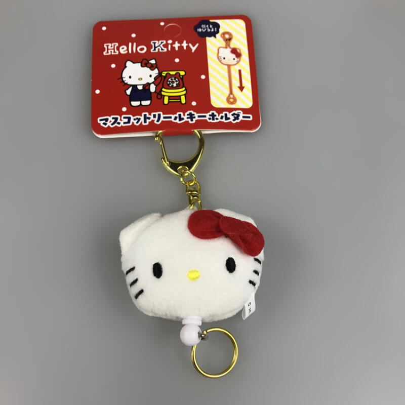 Sanrio Hello Kitty Pom Pom Purin Cinnamoroll My Melody Plush Doll Stretching Keychain Cute Cartoon Bag Pendant Decoration Gift