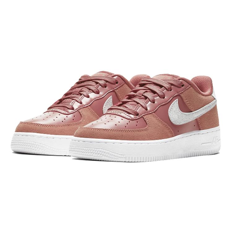 Nike Air Force 1 LV8 Leather Low Top Kids' Skateboarding Shoes Pink Teenagers CD7407-600