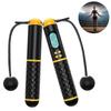 Jump Rope, Digital Weighted Ropeless Skipping Rope, Adjustable Cordless Jumping Rope Compatible With Home Fitness Exercise Training Compatible Black1p