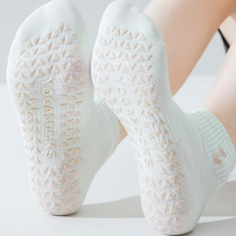 Womens Professional Pilates Yoga Socks Non Slip Dot Grip Ankle Socks For Indoor Exercise Running Jumping Rope Fitness