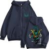 Anime My Hero Academia Midoriya Izuku Deku Zipper Hoodies Fashion Loose Zip Up Hooded Sweatshirt Coats Jacket