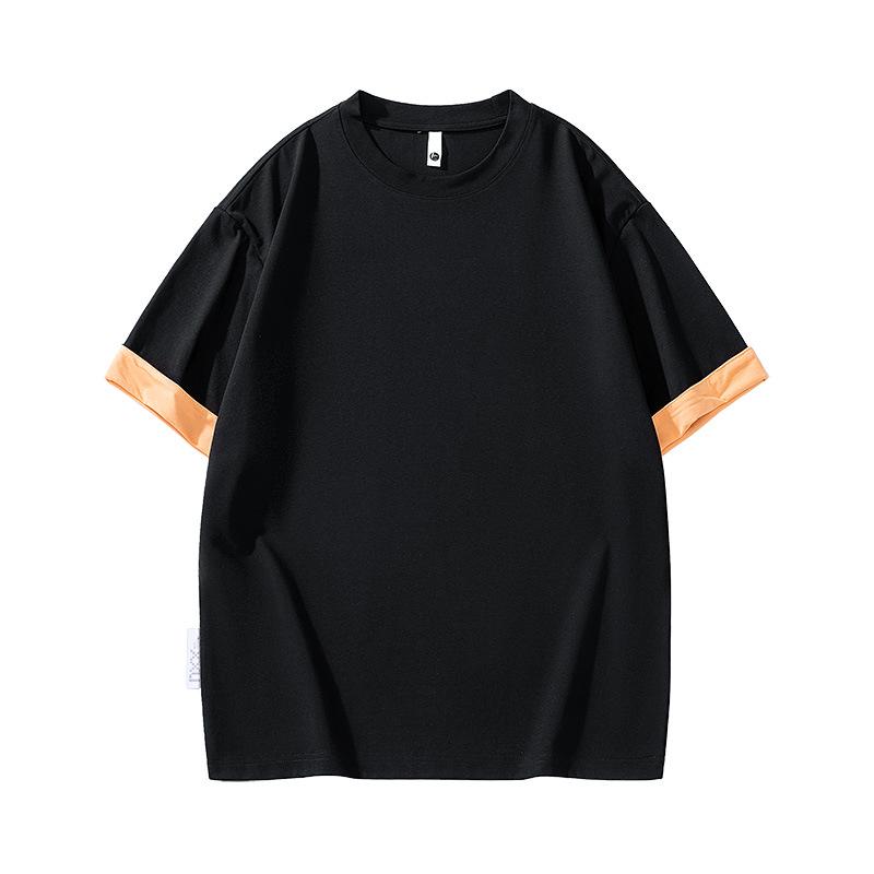 Kunhai Pengyun Men's Color Block Summer Heavyweight Neutral T-Shirt