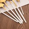 White Gold 30Pcs Dinnerware Set Knife Dessert Fork Spoon Tableware Cutlery Set 18/10 Stainless Steel Flatware Silverware Sets