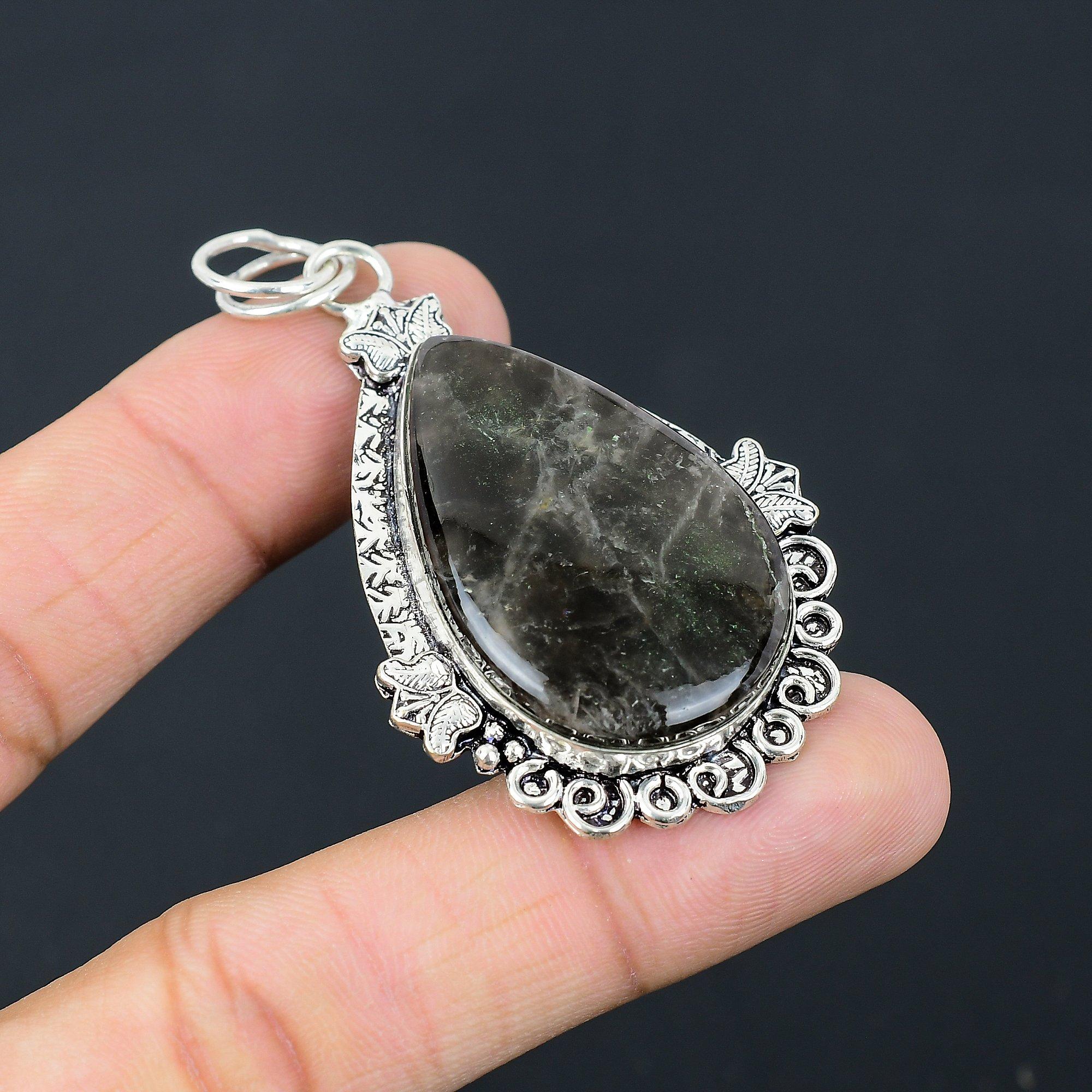 День сестер Распродажа Яшма Паутина Камень-самоцвет Подвеска Украшения Стерлинговое серебро 925 пробы