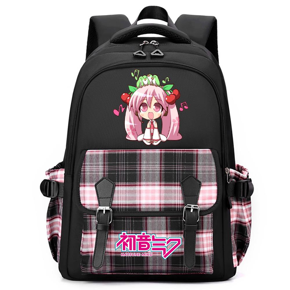 Anime Hatsune Miku Printed Large Capacity Backpack for Teenger Student Girl Boy Schoolbag Bookbag Women Waterproof Travel Bag Bookbag Mochila Gift
