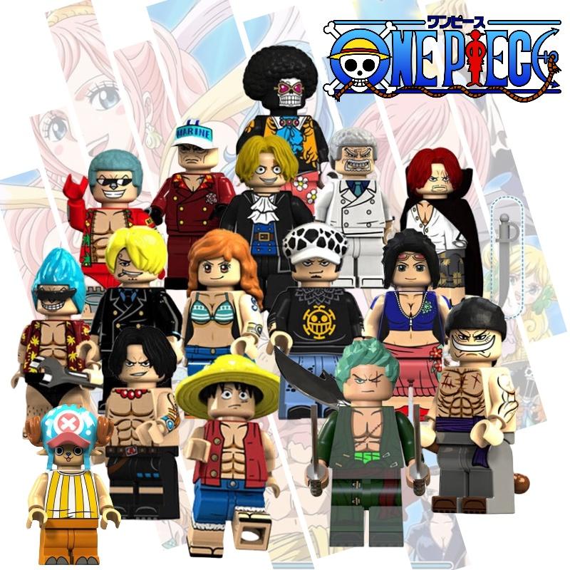 Set aus 15 One Piece Piraten-Bausteinen Chopper Luffy Zoro Robin Franky und mehr!
