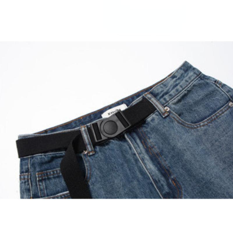 Y2K Wide Leg Trousers Vintage Jeans Women  American Streetwear Casual Washed Pants Korean Fashion Oversize Summer Denim Shorts