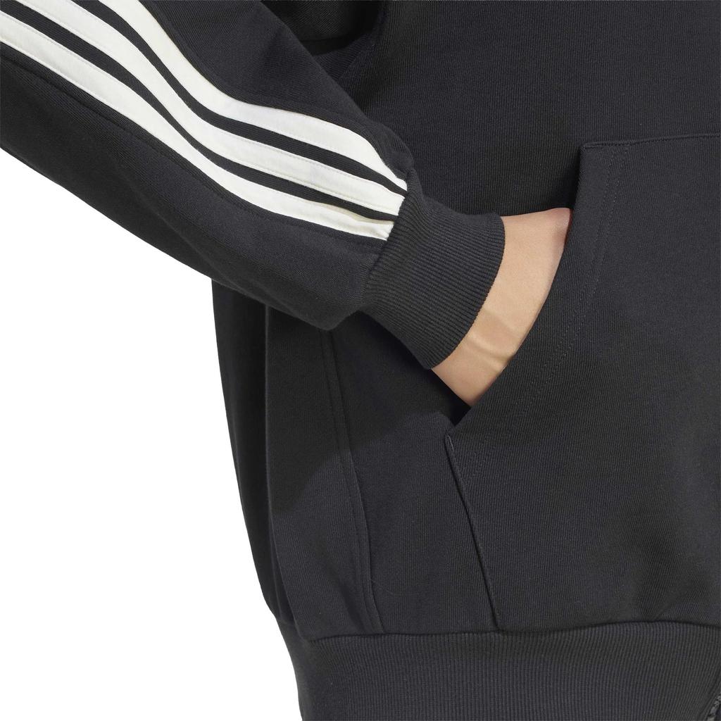 KIT Sweat Hoodie CT626 2L [Adidas] 3-Stripes Full-Zip Men's Black/Off-White (KW2367)