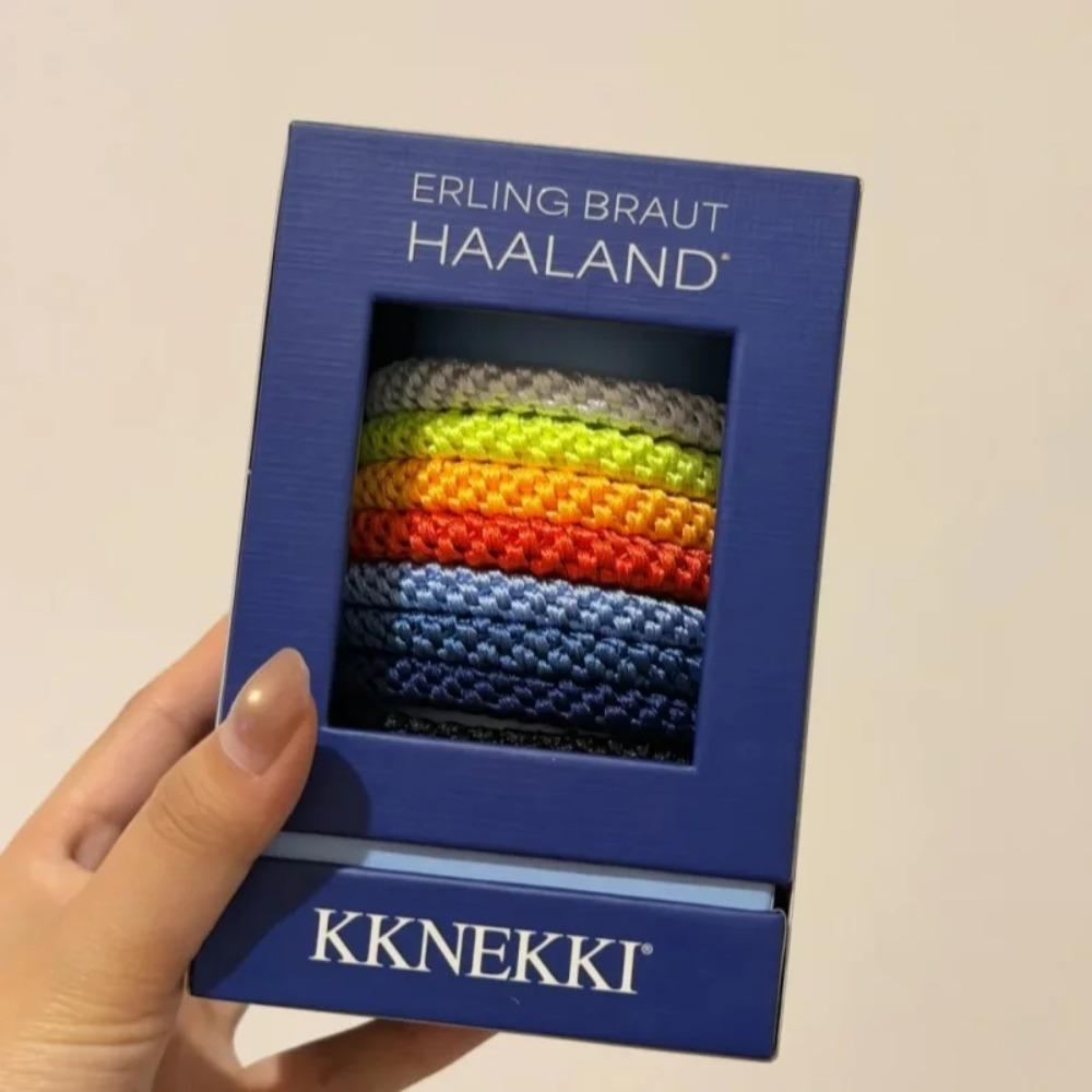 Original Kknekki Erling Haaland Co Branded Limited Edition Braided Elastic Hair Tie Woven Ponytail Holder For Daily Wear Adults