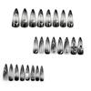 24pcs Long Almond Fake Nails Gothic Dark Black Style Press On Nails Full Cover Wearable European Heavy Metal False Nail Tips