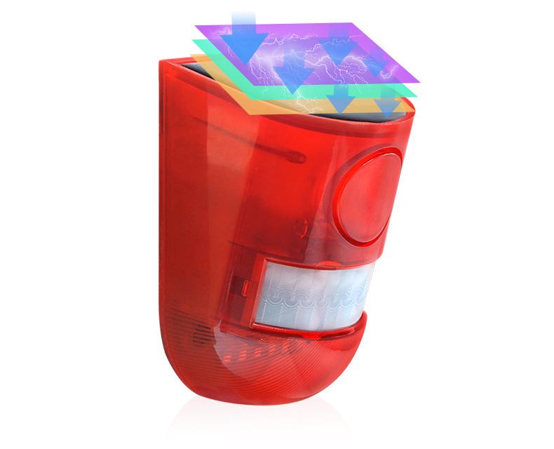 Lumină de alarmă solară cu senzor de mișcare umană pentru securitatea fermei