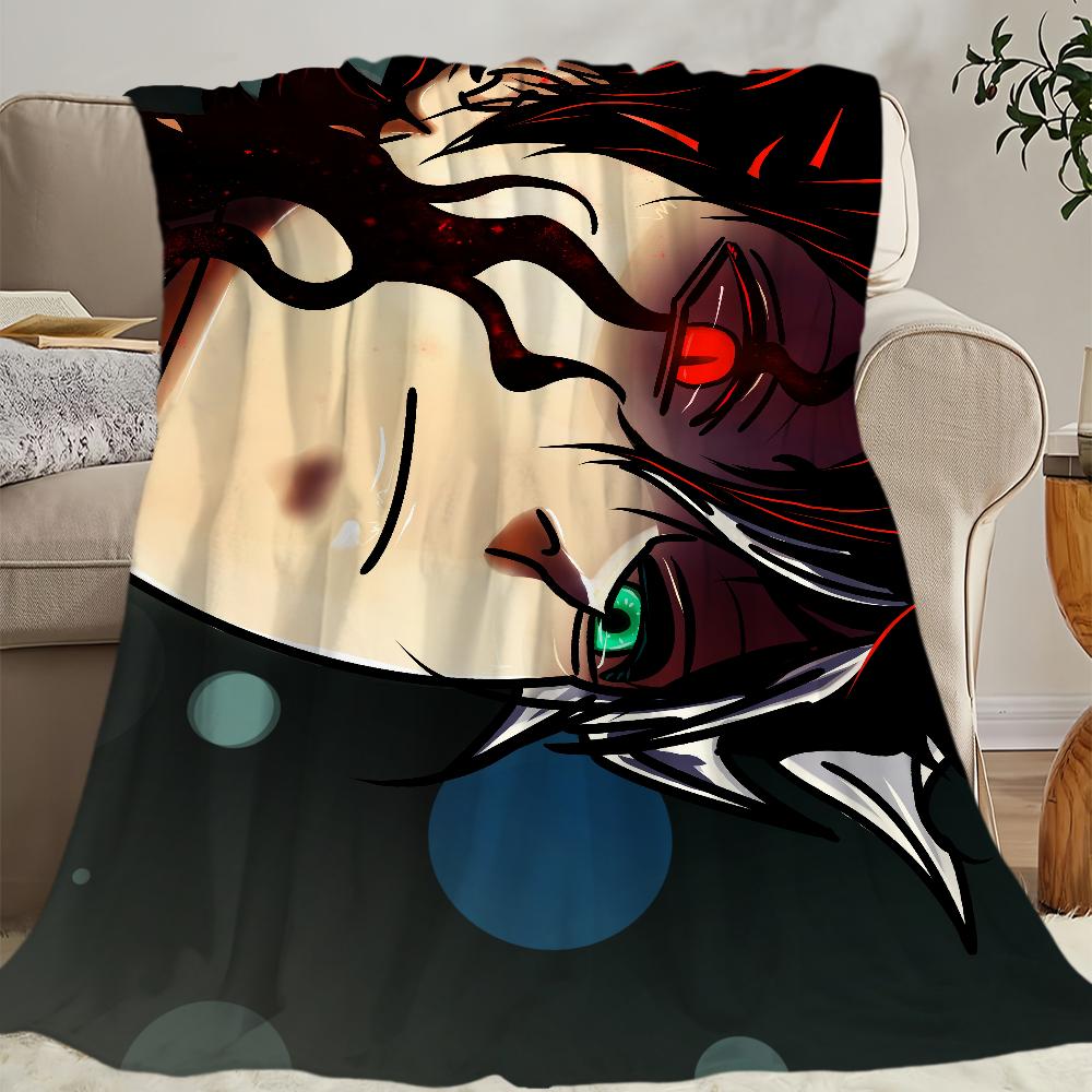 Anime B-Black C-Clover Printed comfortable and soft sofa, living room bed, bedroom blanket suitable for travel and gifts