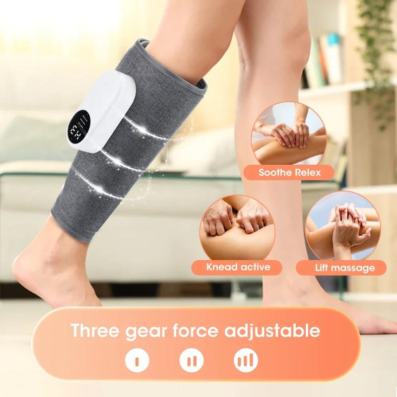 2026 New 360° Leg Massager 3 Modes Air Compression Heat Calf Massager Adjustable Intensity Relieve Foot Muscle Promote Blood Circulation