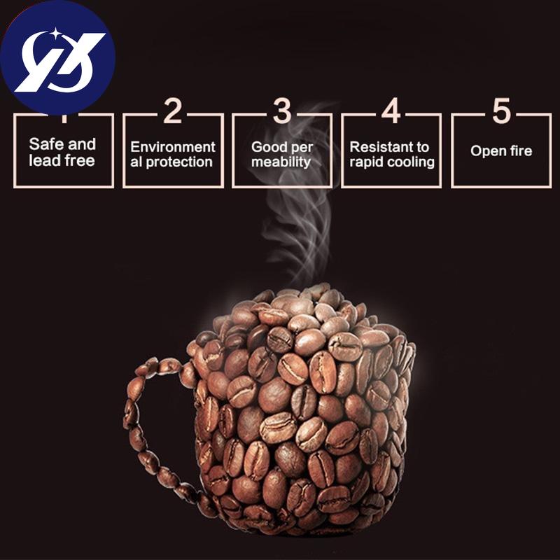 Simple Style Coffee Cups Tea Set Mugs Beer Drink Office Mug Transparent Drinkware Double Glass Cup