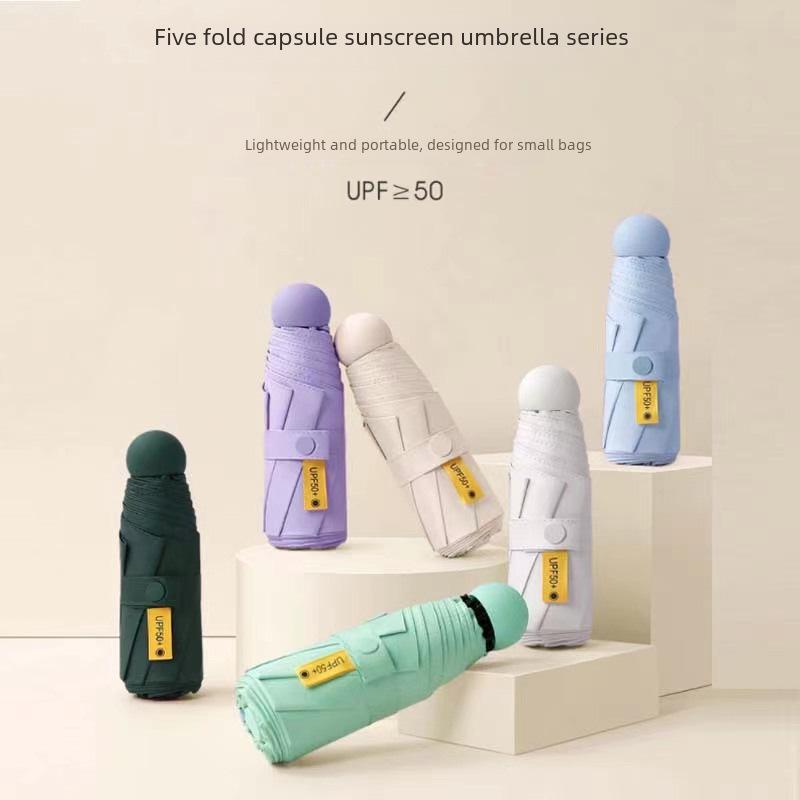 "Portable Capsule Umbrella: Compact, High-End Sunshade & Rain Protection"