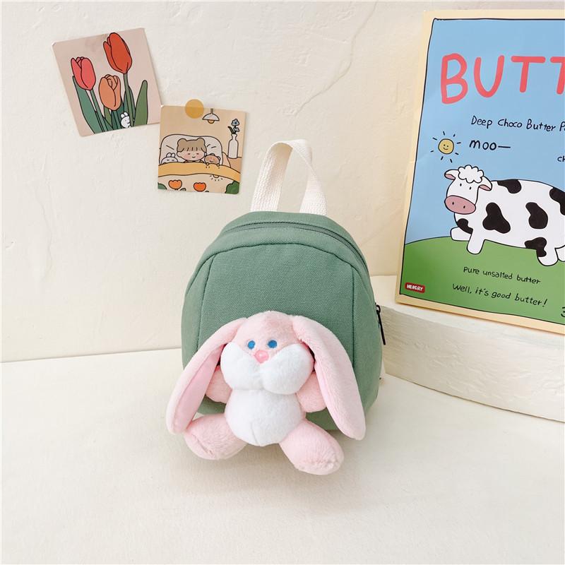 Plush Cute Cartoon Rabbit Doll Decoration Children Backpack For Preschoolers