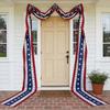 4th of July Decorations American Flag Bunting Patriotic Door Decor Outdoor Porch