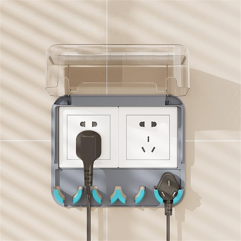 Easy Install Waterproof Socket Cover Protection Kitchen Bathroom Protector Socket Plate Guard Creative Home Decor