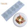 3D Leaf Coral Pattern Baking Mold Easy Demoulding Chocolate Thin Cake Dessert Silicone Baking Mould Stamping Mat