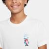 Nike Sportswear Letter Print Cartoon Anime Pattern Round Neck Short Sleeve Kids Tops White FN9616-100