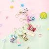 Colorful Acrylic Electroplated Cartoon Doll Keychain Pendant for Bags and Car Keys