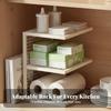 Wire Shelf Riser Space-Saving Freestanding Wire Rack Minimalist Design adaptable Use for Renters, Countertop, Pantry, Under Sink