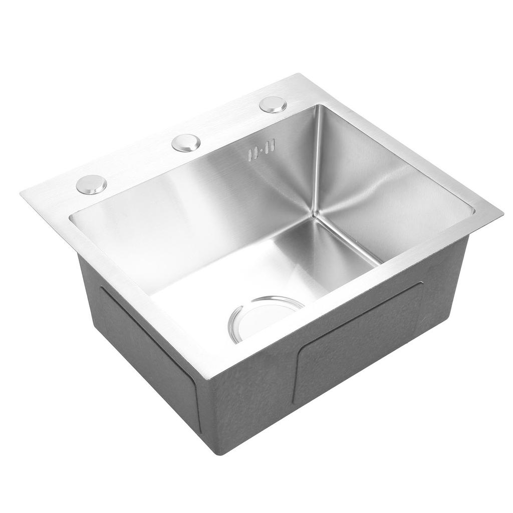 Chiuvetă de bucătărie sub blat, cu o singură cuvă, din oțel inoxidabil, periat, retractabilă