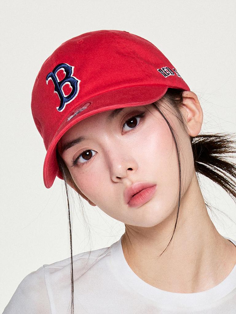 Emelbi Signature Unstructured Ball Cap Bos (Red)