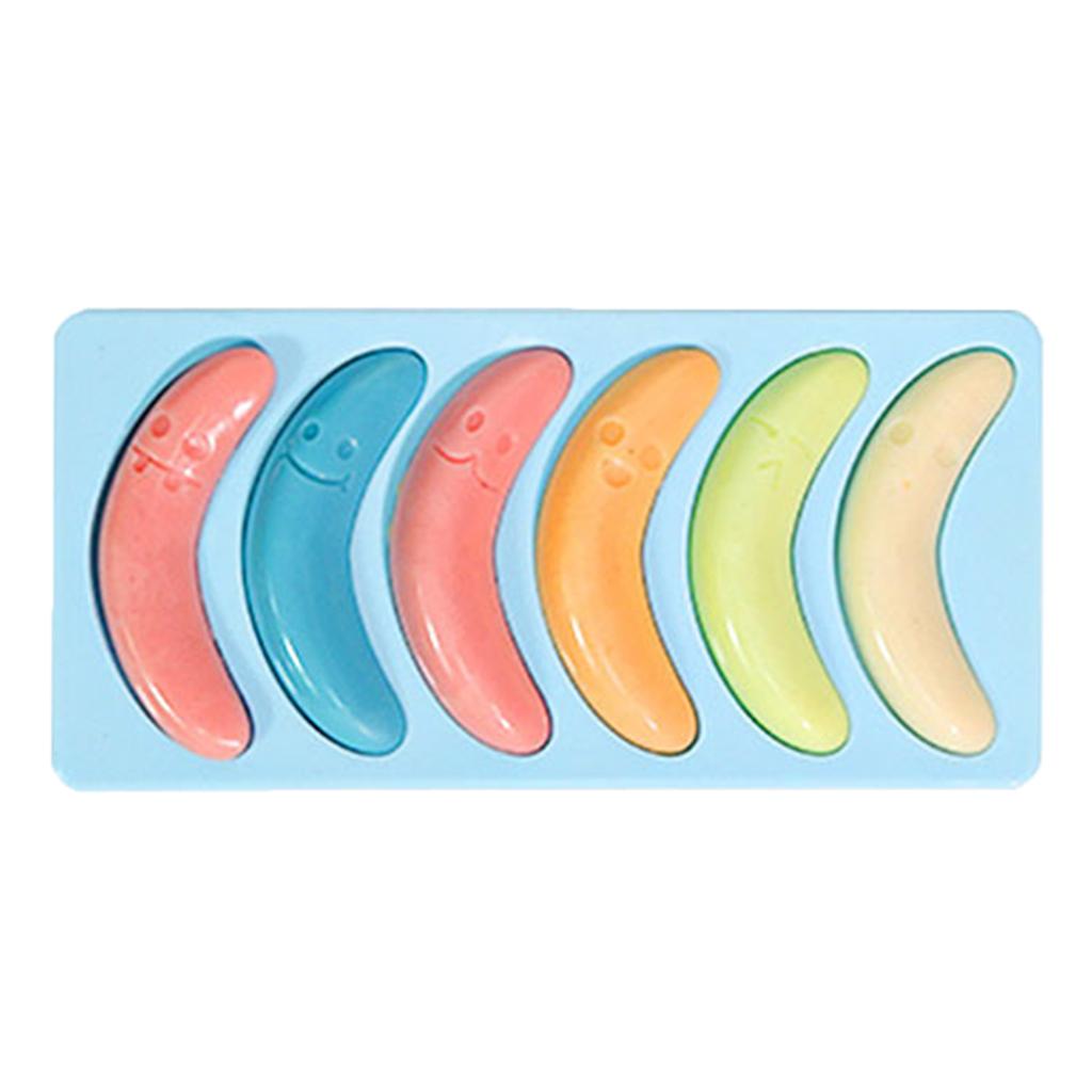 6 dutin Forma na vejce ve tvaru banánu s usměvavou tváří, silikonová forma na hot dogy, domácí- DIY forma na pečení šunky- klobásy pro dětskou doplňkovou stravu