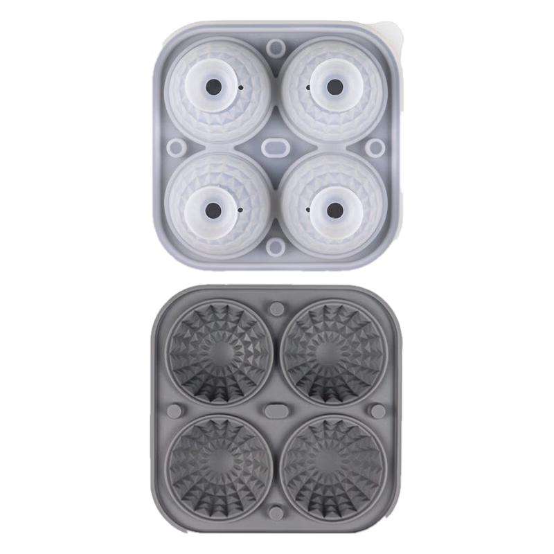 Silicone Diamond Ice Ball Mold Diamond Ice Ball (2 pcs) серый