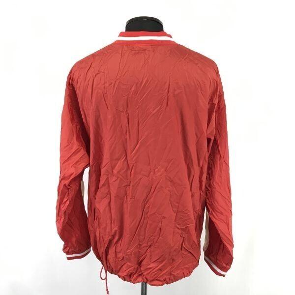 Made in Japan PUMA Piste Pullover Windbreaker S-M Men Red/White Nylon Tops(USED)