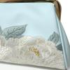 [kimono cafe] Furisode Clutch Bag with Peony Embroidery, White and Blue, Clasp Closure, Elegant, Hakama, Graduation, Wedding, Kimono 6030006297993