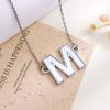 Necklace letter flower micro-inlaid zircon necklace accessories feminine minimalist design sense niche versatile titanium steel accessories