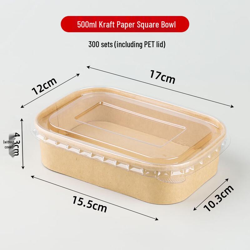 

Disposable Kraft Paper Lunch Box Set