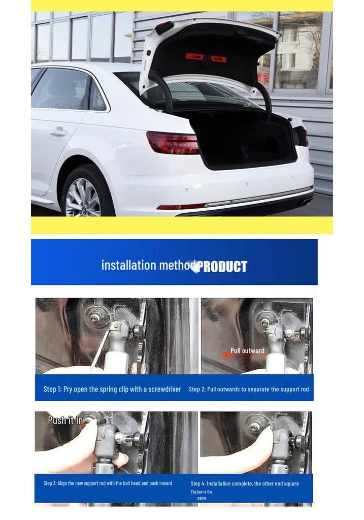Compatible for Skoda 08-09 Old Octavia Trunk Hydraulic Tailgate Gas Strut Rod Support