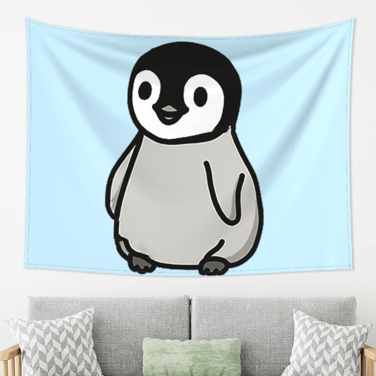 

Baby Penguin Tapestry Decoration Art Aesthetic Tapestries for Living Room Bedroom Home Wall Cloth Wall Hanging 74x94cm(29x37in)