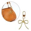 Delicate Keychain with Beaded Bowknot Phone Charm Unique Keyring Bag Pendant for Car Key Wallet Backpack Purse